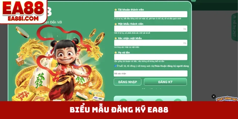Biểu mẫu đăng ký EA88